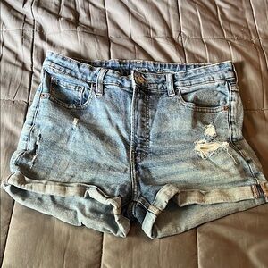 Old Navy Blue Jean Shorts Distressed Style
